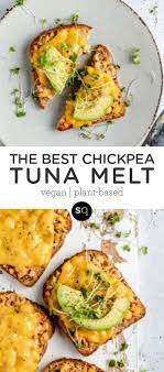 Chickpea Tuna Melt Vegan Meal Prep Idea Simply Quinoa Recipe In 2021 Vegan Recipes Vegan Meal Prep Vegan Recipes Healthy
