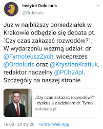Angażujemy się w obronę osób i środowisk zagrożonych społecznym wykluczeniem ze względu na przywiązanie do tradycyjnego ładu społecznego. Anna Mierzynska On Twitter Czy Czas Zakazac Rozwodow Oi W Akcji