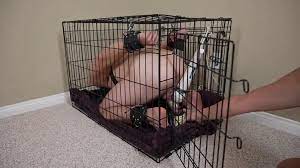 Naked male amateur loves BDSM and being in a cage 