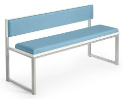Mix and match dining benches with chairs for an eclectic take, or opt for seating of the same style to keep it uniform. Dining Height Upholstered Bench With Back Hermes Edu Quip