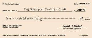 How To Write A Cheque Sample Cheque Esl Lessons Lesson Esl