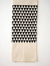 Triangles Tea Towel Black Organic Cotton Hemp Screen Printed Sacs De Farine Torchon Et Etsy