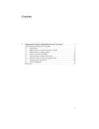 Pdf Mathematical Models Of Radicalization And Terrorism