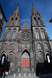 The clermont ferrand cathedral is distinctive by its charcoal grey colour resulting from the volvic lava stone used to build it. Clermont Ferrand Cathedral Clermont Ferrand Cathedral Clermont
