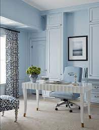 A blue flashing light appears. Pantone Airy Blue Concepts And Colorways Blue Home Offices Home Office Design Blue Home Office