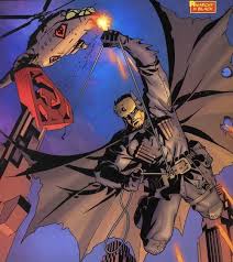 Black And Red Batman Cartoon Superman Red Son Art By Dave Johnson Story By Mark Millar Anarchy In Black Batman And Superman Superman Red Son Batman Universe