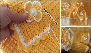 Tig Model Sari Battaniye Bere Ve Bebek Yelek Nazarca Com 2020 Bebek Yelek Baby Knitting Patterns Bebek