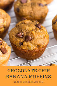 Chocolate Chip Banana Muffins In 2020 Banana Chocolate Chip Muffins Banana Muffins Banana Recipes