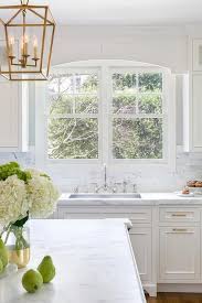 Professionally painted to your exact color preference. White Wood Cornice Box Over Kitchen Sink Transitional Kitchen