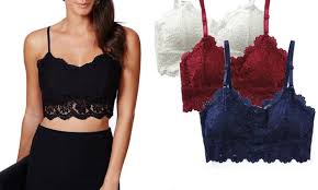 This versatile crop top comes with a high turtleneck, long sleeves with the perfect length at the bodice. Bh Crop Top Verziert Mit Spitze Groupon Goods