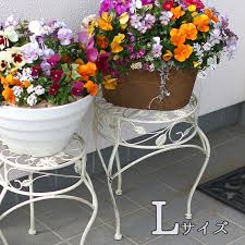 楽天市場 フラワースタンド 高さ38cm 丸 フラワースタンド Lサイズ Afs02 R30 室内おしゃれ アイアン 屋外 アンティーク 花うるる 花でうるおう毎日