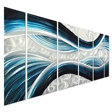 Amazon Com Parallel Radiance Large Metal Wall Art Decor Of 65 X 24 Set Of 6 Panels Metallkunst Abstrakte Kunst Abstrakt