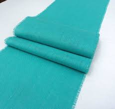 Aqua Burlap Table Runner Aqua Blue Wedding Decor Beachy Table Runner Rustic Table Runners Table Runners Wedding Blue Table Runner