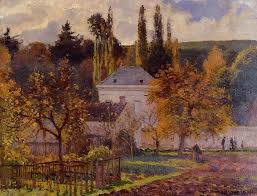 Alongtimealone Iloverainandcoffee Bourgeois House In Camille Pissarro Paintings Camille Pissarro Landscape