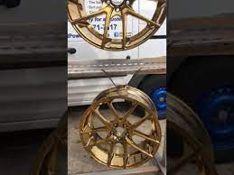 This is powder coating, that mimics gold plating. Candy Gold Powder Coated Wheels Youtube