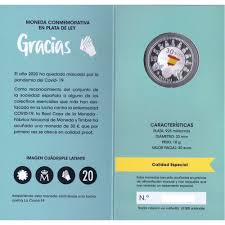 (moneda 18264 perteneciente al modelo 2325 ). Euroset Fnmt Moneda 30 Euros 2020 Covid 19 Color