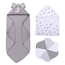 Baby just born® jellyfish hooded bath towel. Momcozy Baby Hooded Towel 8 Piece Baby Bath Towel For Boys Or Girls Baby Towel And Washcloth Set With Cute Eleph Baby Towel Baby Bath Towel Hooded Baby Towel