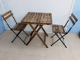 Folding type tables and chairs can offer comfort and conserve space in. Ikea Foldable Table N Chairs Furniture Tables Chairs On Carousell