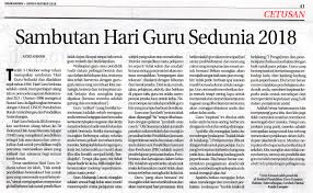 N/pengerusi en.muhamad zani bin awang lah (gpk kokurikulum ). Sambutan Hari Guru Sedunia 2018