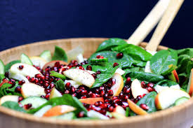 Spinatsalat Mit Fenchel Apfel Und Granatapfel Iss Happy Rezept Spinat Salat Spinat Salat
