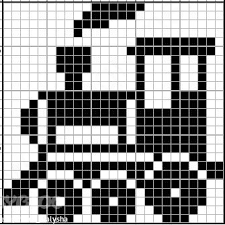 32 Bright Train Knitting Chart