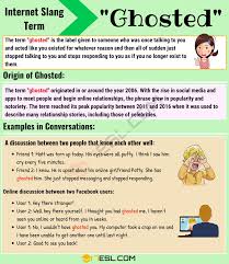 Ghosted Meaning What Does The Interesting Term Ghosted Mean 7 E S L Meant To Be Meeting People Talking To You