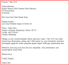 Urusan keluarga yang kerap membuat kita untuk membuat surat izin adalah adanya anggota keluarga yang sakit, meninggal dunia, menikah hal inilah yang mendasari para orangtua mengambil cuti dari kantor mereka untuk sekedar membawanya ke dokter maupun menjaganya hingga sembuh. Contoh Surat Izin Tidak Masuk Kerja Karena Keluarga Meninggal Berbagi Contoh Surat