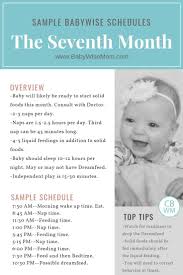 A month is 1/12 th of a year. Babywise Sample Schedules The 7th Month Babywise Mom Baby Wise Baby Sleep Schedule Babywise Schedule
