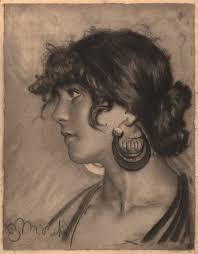 Michetti is an italian surname. Francesco Paolo Michetti The Head Of A Young Woman In Profile Portrait Of Annunziata Cirmignani