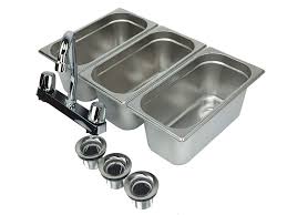 concession sink 3 compartment portable