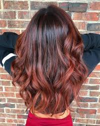 Trendy Red Balayage Hairstyle Red Highlights In Brown Hair Red Balayage Hair Hair Highlights