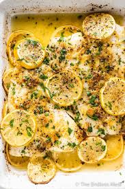 Baked Fish With Lemon Garlic Butter Sauce Recipe Lingcod Recipe White Fish Recipes Baked Fish Recipes