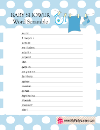 Players try to unscramble the baby themed phrases as quickly as they can. 13 Free Printable Baby Shower Word Scramble Game Puzzles