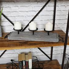 Solid wood hand made tea light pair candle sticks uk. Rustic Pillar Candle Holder Stand