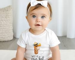 Personalised Bee Themed Initial and Name T-shirt Bodysuit Sweet as Can Bee  Kids Birthday New Baby Girl Gift Newborn Gift Sleep Suit Grow