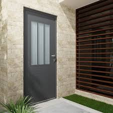 Forgé mousse de polyéthylène acier et bois feutre et caoutchouc fer acier carbone pvc acier zingué chrome vanadium aluminium + verre coton. Porte D Entree Alu Atelier Essentiel H 215 X L 90 Cm Gris Anthr P Gauche Leroy Merlin