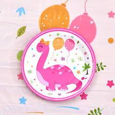 Simple to use and easy to store; Amazon Com Wernnsai Disposable Dinosaur Plates And Napkins Dino Party Supplies For Girls Luncheon Dinner Dessert Cake Plates Baby Shower Birthday Party Tableware Kit 48pcs Serves 16 Guests Kitchen Dining