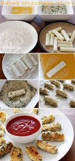 Skinny Baked Mozzarella Sticks Skinnytaste Food Recipes Snacks