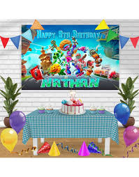 Plants vs zombies zombies vs zombie birthday parties zombie party plantas versus zombies p for neighborville 9 plants vs. Plants Vs Zombies 2 Birthday Banner Personalized Party Backdrop Decoration
