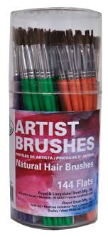 Crafter's choice synthetic camel 7 piece brush sets feature super absorbent filaments that work great with watercolor, temperas and washes. Classroom Value Brush Set School Specialty Canada