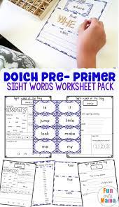 Once we master them, we never think about them again. Free Dolch Pre Primer Sight Words Worksheets Fun With Mama