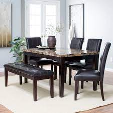 Dining room table sets are a fast way to make a dining room look perfectly pulled together. Finley Home Palazzo 6 Piece Dining Set With Bench Large Dining Room Table Kitchen Table Settings Dining Room Table