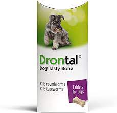 Bayer Drontal Tasty Bone Wormer For Dogs Pack Of 1 Tablet Amazon Co Uk Pet Supplies