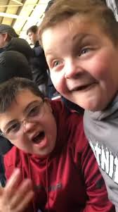 Grandsons at the match little ones first time he loved it even though we  got knocked out. X