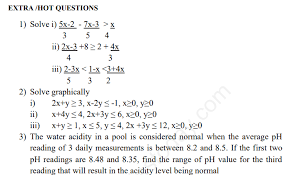 It explains the inequalities symbols, and these inequality worksheets are a good resource for students in the 5th grade through the 8th grade. Cbse Class 11 Mathematics Linear Inequalities Assignment Set C