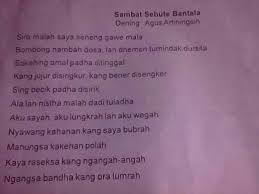 Piwulang kang ana sajroning tembang kasebut yaiku. Contoh Geguritan Yaiku