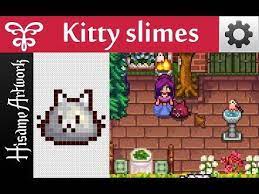 Retextures Your Slime To Look Like Chibi Kitty Cats Stardew Valley Valley Kitty