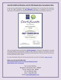 Get Iso13485certification And Usfdaregistration Consultants Help Https Www Slideshare Net Soiobhavani Get Iso 13485 Certifica Iso 13485 Fda Helping People