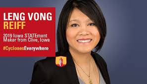 MEET THE 2019 IOWA STATEMENT MAKERS: Leng Vong Reiff (A)('07) is the owner  of Des Moines' Agora Events Center and Akili Design & Marketing Services --  which has been recognized three years