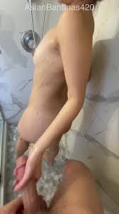 AsianBananas420 Nude Pussy Fuck in Shower Porn Video